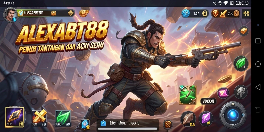 Tampilan aksi seru dalam ALEXABET88 dengan grafis memukau.