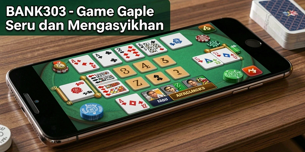 Screenshot gameplay BANK303 yang memperlihatkan serunya bermain Gaple.