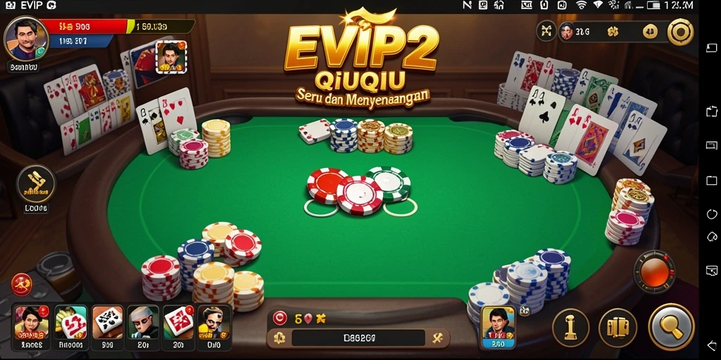 Screenshot gameplay QiuQiu menampilkan aksi seru di EVIP2.