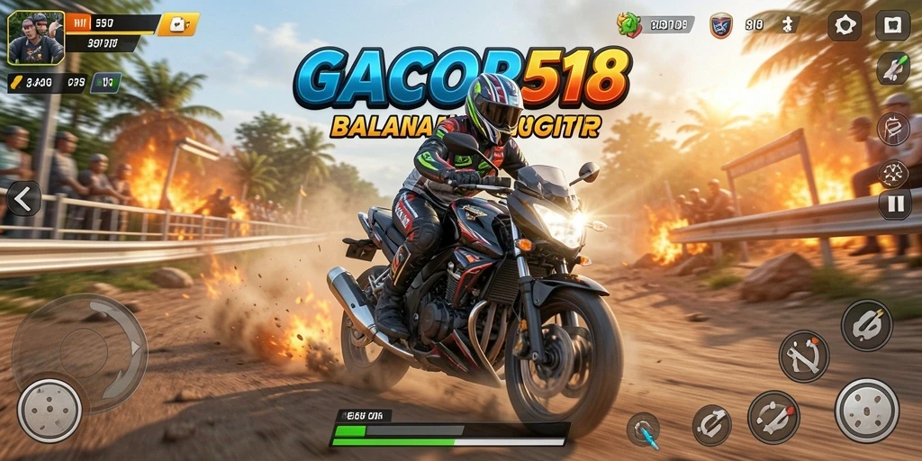 Gameplay GACOR518 yang menegangkan dan seru dengan balapan motor.