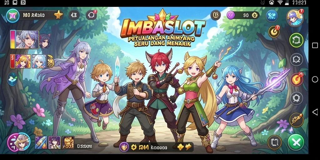 Tampilan menakjubkan dari gameplay <strong>IMBASLOT</strong> dengan karakter Anime ikonik.