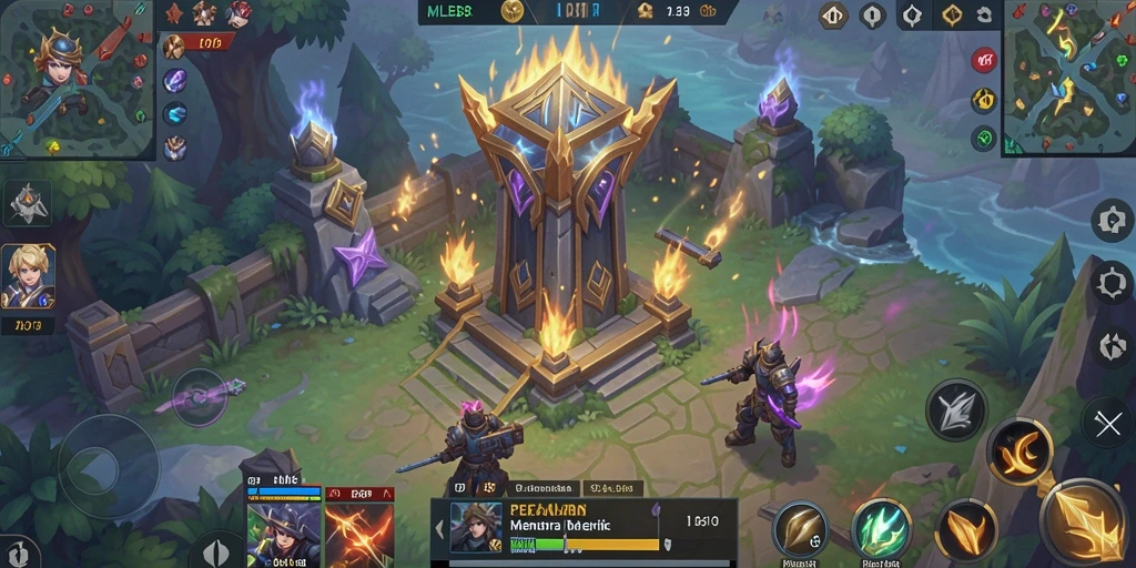 Gameplay menara pertahanan yang seru dan mendebarkan.