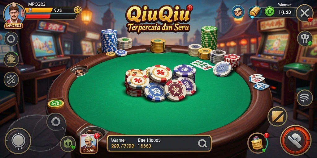 Tampilan gameplay seru dalam game QiuQiu MPO303.