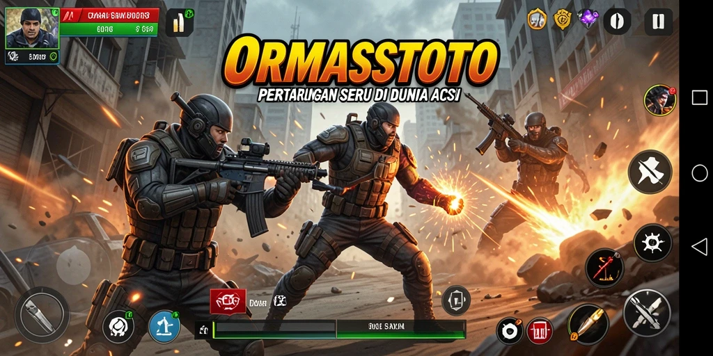 Tampilan gameplay seru dalam game aksi ORMASSTOTO.