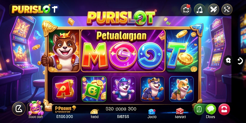 Tampilan gameplay seru dari PURISLOT yang menampilkan petualangan menarik.