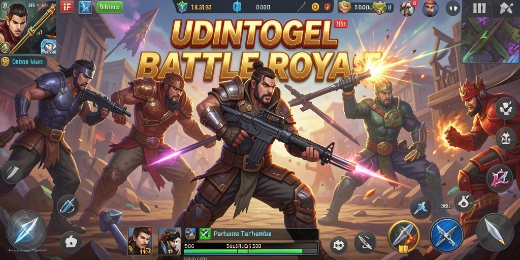 Gameplay intens saat pertarungan di UDINTOGEL.