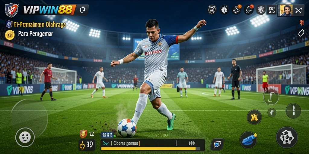 Screenshot gameplay <strong>VIPWIN88</strong> menampilkan suasana olahraga yang menegangkan.