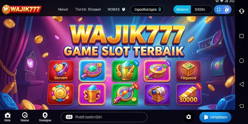 Tampilan utama gameplay WAJIK777 yang penuh warna dan interaktif.