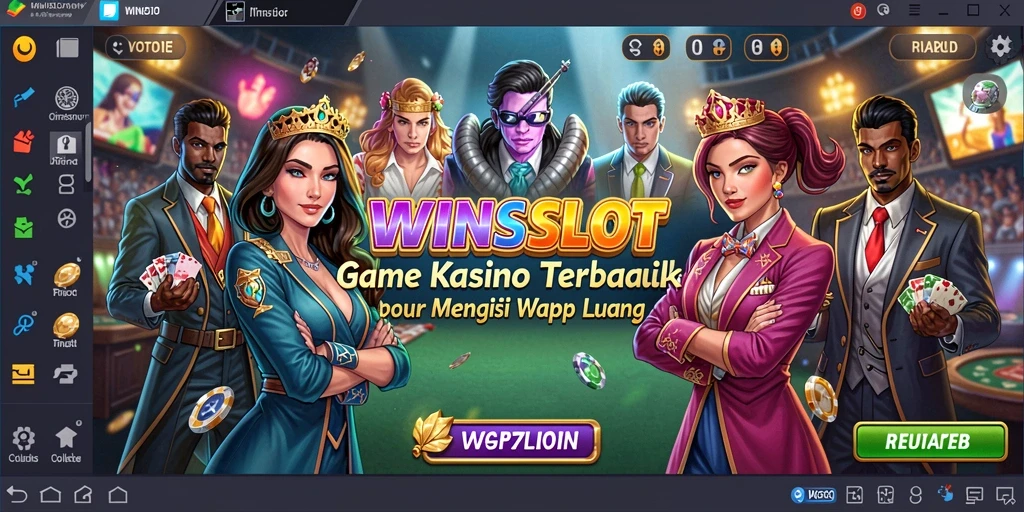 Tampilan screenshot WINSLOT menampilkan momen bermain yang seru di kasino.
