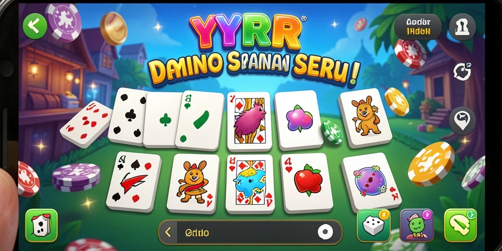 Tampilan gameplay Domino yang seru dan interaktif.